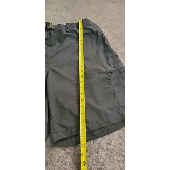 Columbia Men Cargo Shorts Sz XL Black Belt Elastic Waist Nylon Mesh Hiking C2-27 - Picture 2 of 9